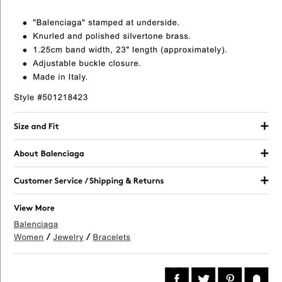 Balenciaga Arena Giant Double Tour Bracelet ‼️WILL BE DELISTED IN 24 HRS‼️ - Picture 2 of 6